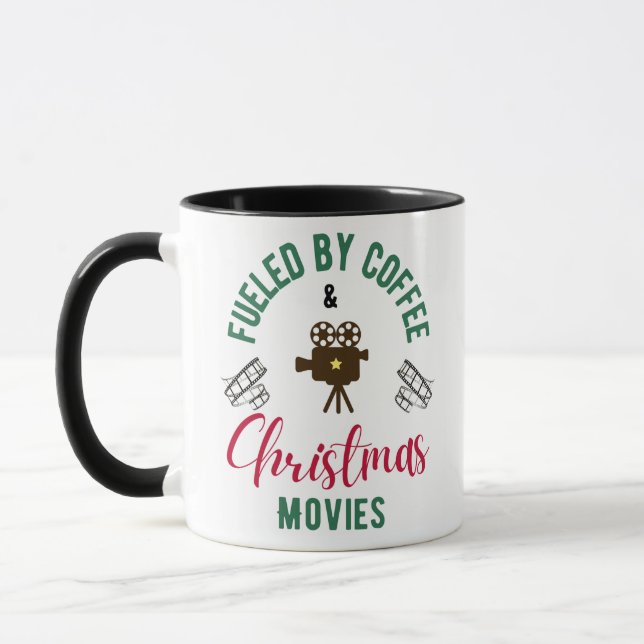 Caneca Alimentado por Café e Filmes de Natal (Esquerda)
