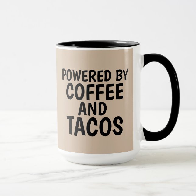 CANECA ALIMENTADO POR CAFÉ E TACOS COFFEE MUG (Direita)
