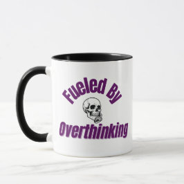 Caneca Alimentado por Excesso de Pensamento – Divertido e