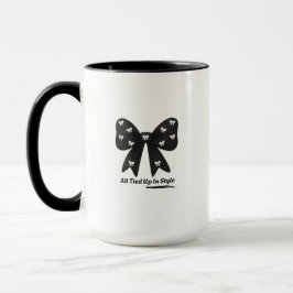 Caneca All Tied Up In Style cup– Elegant Black Bow 