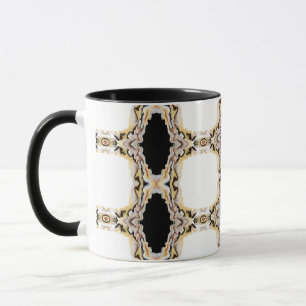 Caneca Alligare Golden Abstract Acrylic Fluid Art