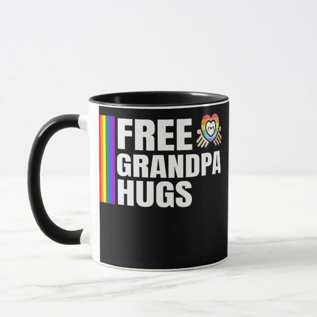 Caneca Ally LGBTQ (Ally LGBTQ, Ally LGBTQ) de Abraços Gra (Esquerda)