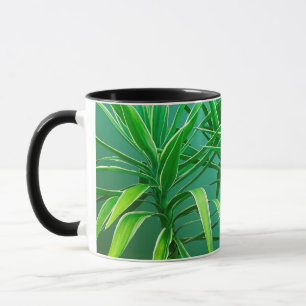 Caneca  Almofada de Palmeira Botânica Verde