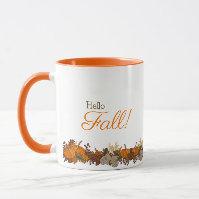 Caneca Alô Personalizado Fall Season Coffee Mug (Esquerda)