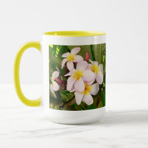 Caneca Aloha Frangipani Havaiano Flores de Plumeria