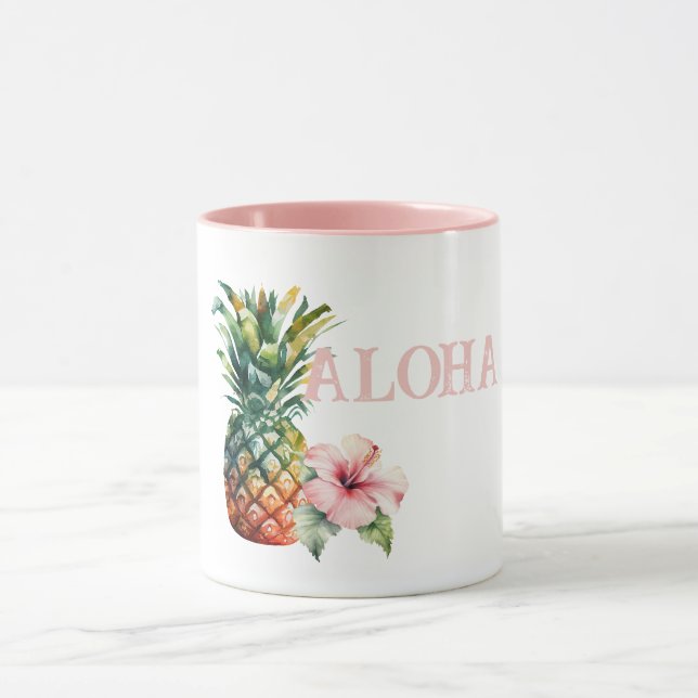 Caneca Aloha Hibiscus Flor Abacaxi (Centro)