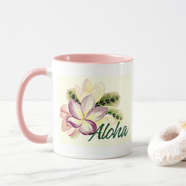 Caneca Aloha Plumeria (Com Donut)