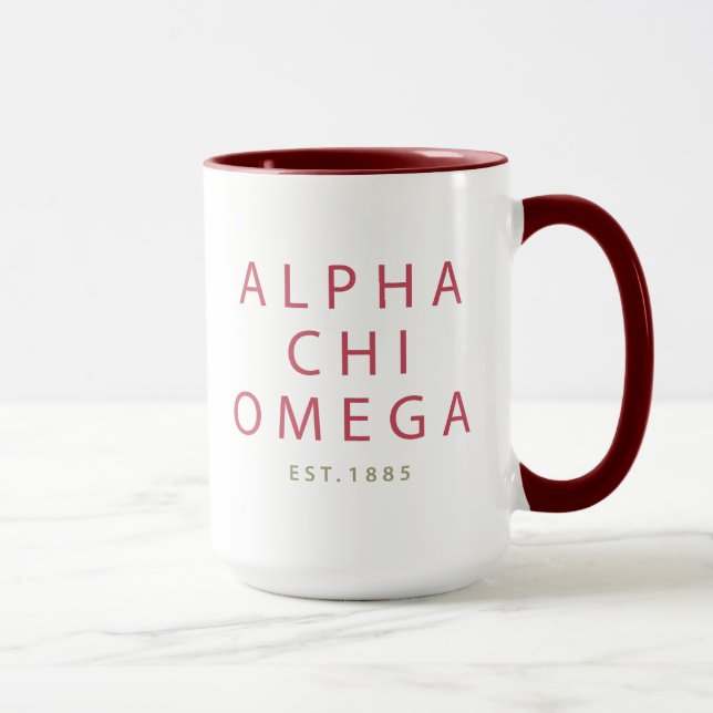 Caneca Alpha Chi Omega | Est. 1885 (Direita)