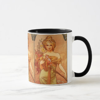 Caneca Alphonse (Alfons) Mucha Buquê