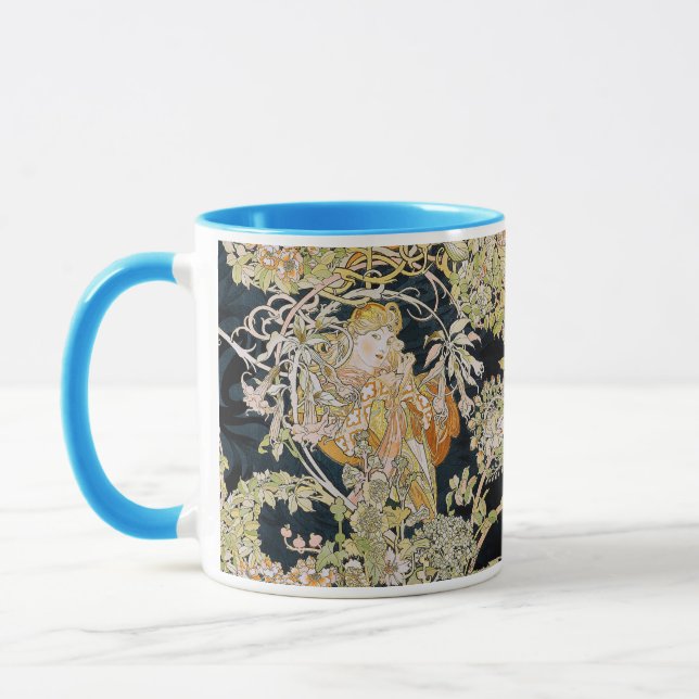 Caneca Alphonse Mucha, “Woman with a Daisy” (Esquerda)