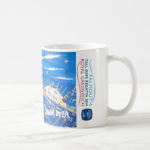 Caneca alta real da arte da regata dos navios de