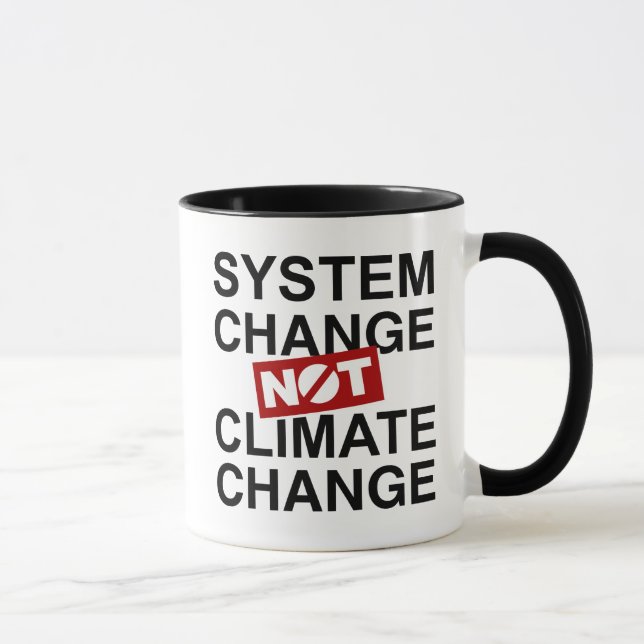 Caneca Alterações do sistema não alterações climáticas (Direita)