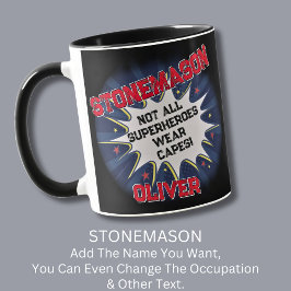 Caneca Alterar texto do nome, STONEMASON, nem todos os su