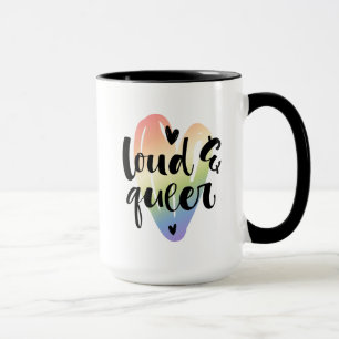Caneca Alto e superior Coração de Aquarela