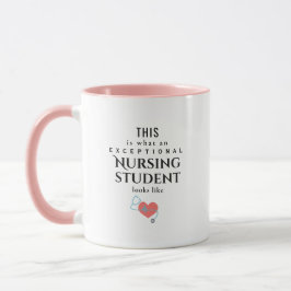 Caneca Aluno de Enfermagem Excepcional Nome Personalizado