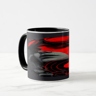 Caneca Alvo Vermelho Garota Cibercunk Distópica