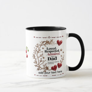 Caneca Amado, Respeitado, Admirado Combinação personali