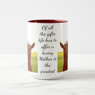 Caneca Amando a Mãe Citando Mãe Cavalo e Pé