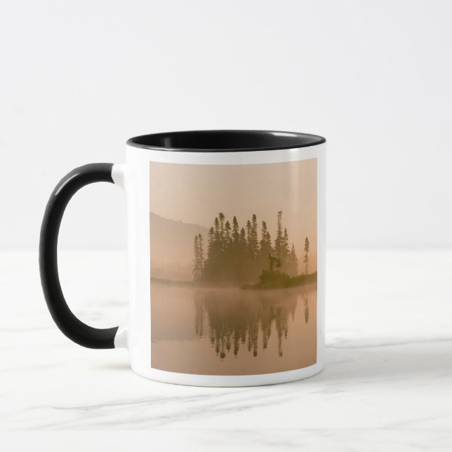 Caneca Amanhecer enevoado no East Inlet, Pittsburg, New (Esquerda)