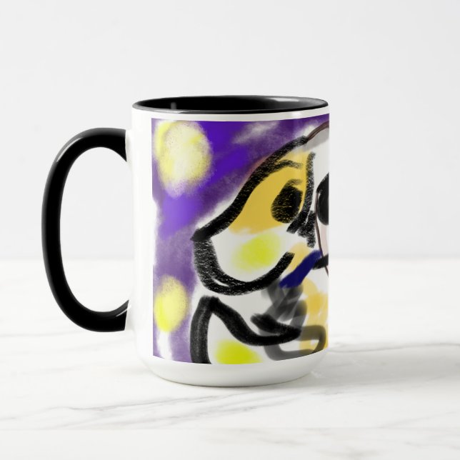 Caneca Amante de cães à noite (Esquerda)