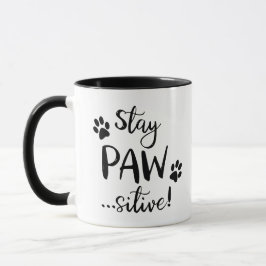 Caneca Amante de Gato Fique Pawsitivo