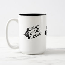 Caneca Amante de Gato Fofo, Ame Meow Xícara de Caf