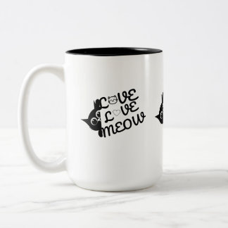 Caneca Amante de Gato Fofo, Ame Meow Xícara de Caf