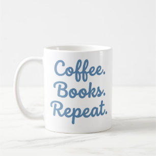 Caneca Amante de Livros Café Livros Repetir