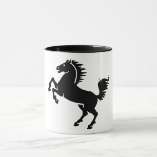 Caneca amante de os animais   Criação de cavalos negros