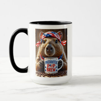 Caneca Amante de os animais Patriótico Mug - Capybara & F