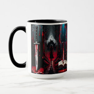 Caneca Amante de Thrillers Livros e Adagas