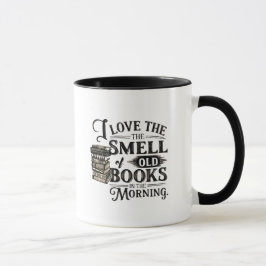 Caneca Amantes de Livros de Tipografia Vintage