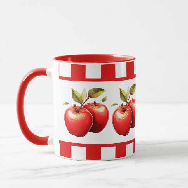Caneca Amantes de maçã, corcunda, cozinha de fruta (Esquerda)