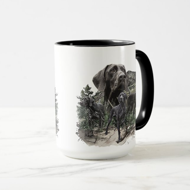 Caneca Amantes de Ponteiro Alemão Curto (Frente Esquerda)