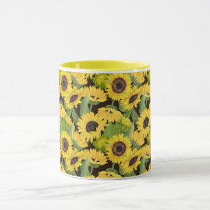 Caneca Amantes do girassol e abelhas, Decoração de cozinh