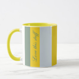 Caneca Amarelo claro e verde