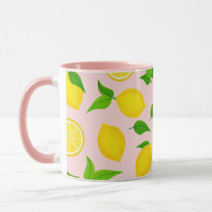 Caneca Amarelo de Verão deixa verde no rosa suave