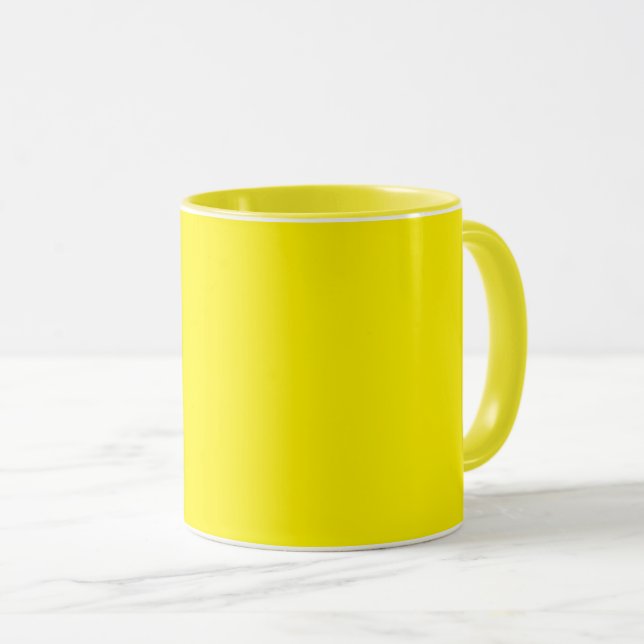 Caneca Amarelo, simplesmente amarelo-sol, (Frente Esquerda)