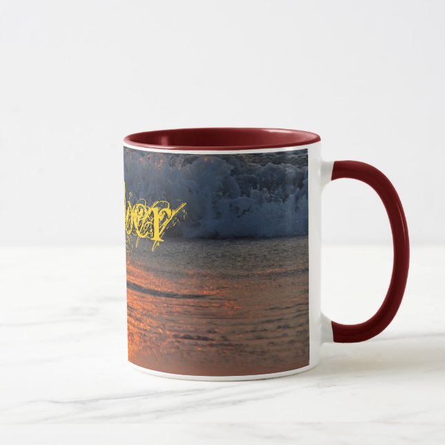 Caneca ambarina - reflexões do nascer do sol (Direita)