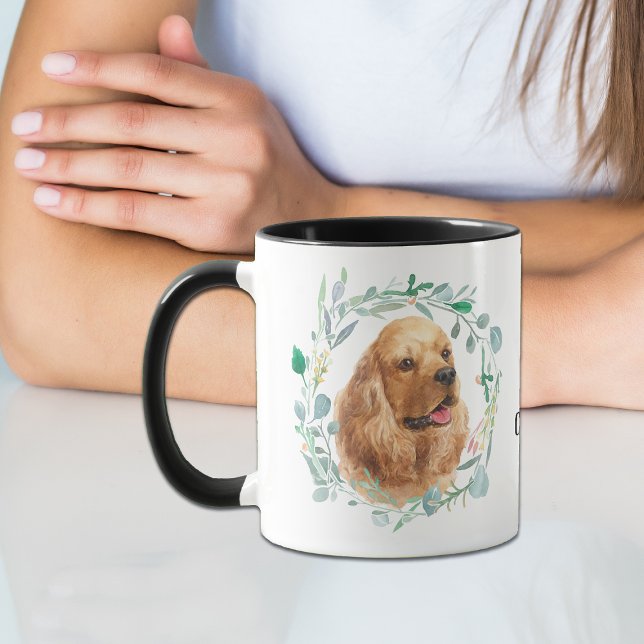 Caneca Ame A Minha Coca-Cola, Spaniel Wreath Coffee (Criador carregado)