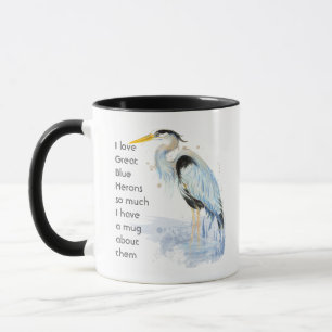 Caneca Ame Excelente Blue Herons Tanta Coisa Divertida