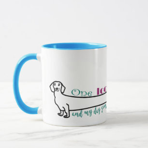 Caneca Ame Meu Cachorro De Lixeira Engraçada Azul