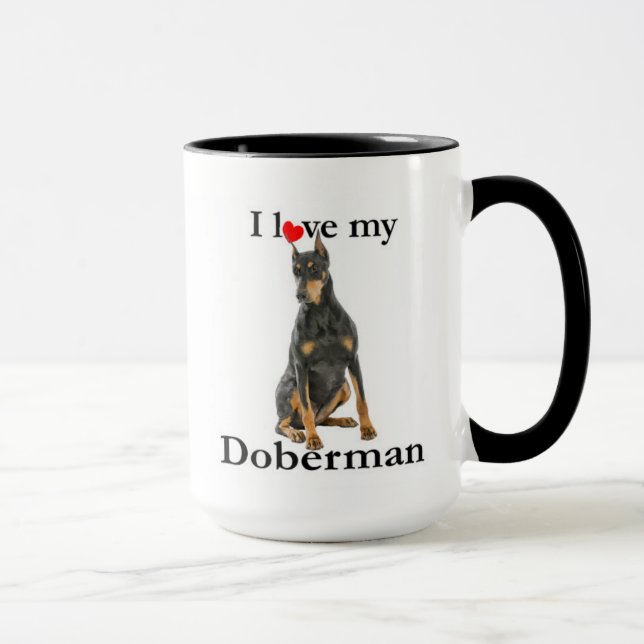 Caneca Ame Meu Doberman Mug (Direita)