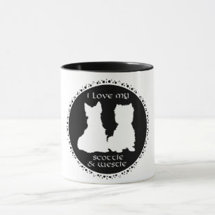 Caneca Ame o meu Scottie & Westie