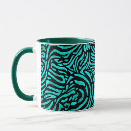 Caneca Ameaça Design de Zebra Verde