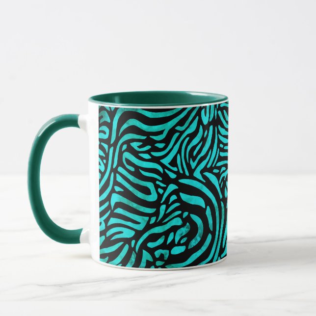 Caneca Ameaça Design de Zebra Verde (Esquerda)