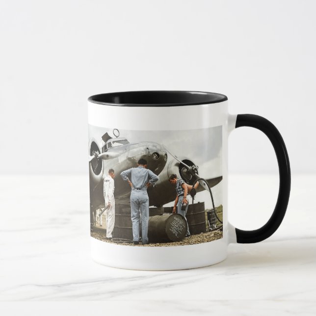 Caneca Amelia Earhart Lockheed Modelo 10 Electra 1937 Rem (Direita)