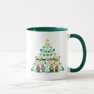 Caneca Amendoins   Árvore de Natal de hortelã-pimenta
