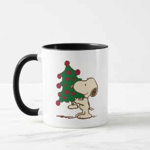 Caneca Amendoins   Árvore de Natal de Snoopy