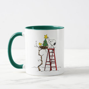Caneca Amendoins   Árvore de Natal Snoopy & Woodstock
